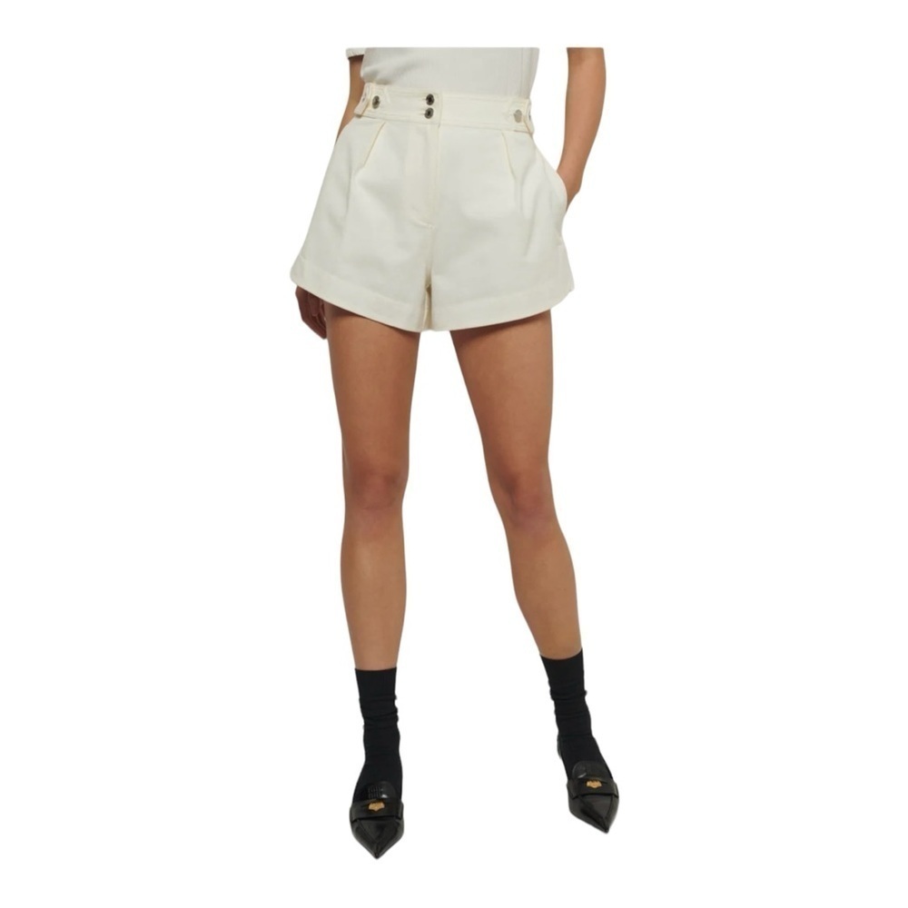 DEREK LAM 10 CROSBY Mika Snap Short in Soft White NWOT